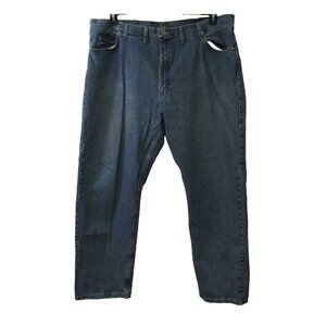 Wrangler 5-Pocket Jeans Mens 46x32 Relaxed Boot Cut Mid Rise Medium Wash Denim